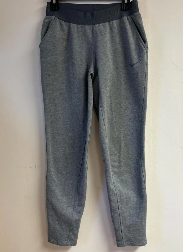 Nike Dri Fit Sportswear Jogger Sweatpants Fleece Gray Waist Band cotton size S - Image 2