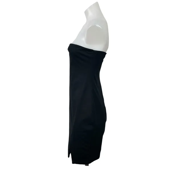 By The Way Black Sleeveless Strapless Mini Bodycon Bandeau Tube Tank Dress Sz S - Image 2