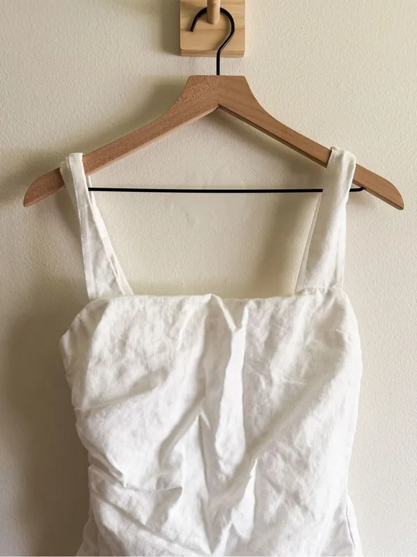 Reformation Kerrigan 100% Linen Mini Dress Size 4 - Image 3