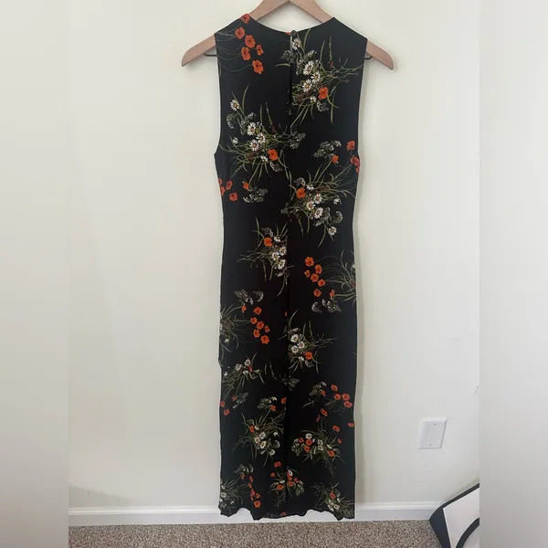 Reformation Ledger Maxi Long Formal Black Dress in Robyn Floral 0 - Image 6