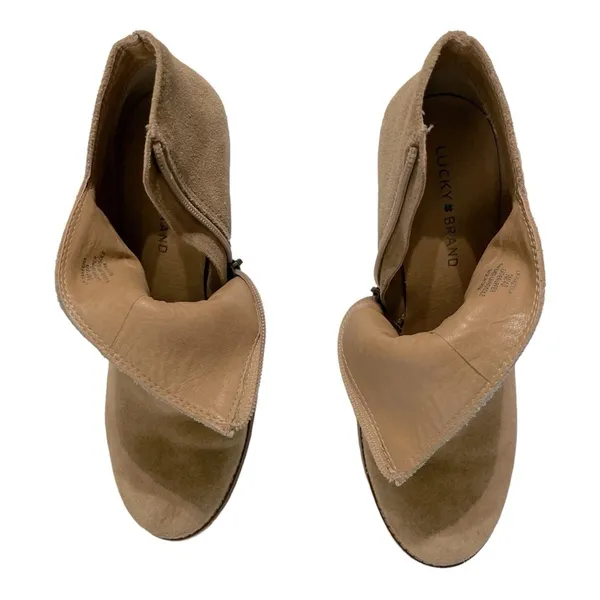 Lucky Brand Wedge Tan Bootie Size 9 M - Image 7