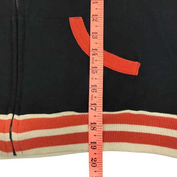 HARLEY DAVIDSON Full Zip Top Women L Black/Orange 2005 Festival Moto Biker VTG - Image 14
