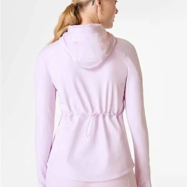 Sweaty Betty Lavender Hooded Zip Up Athletic Jacket Running Workout Activewear - Image 2
