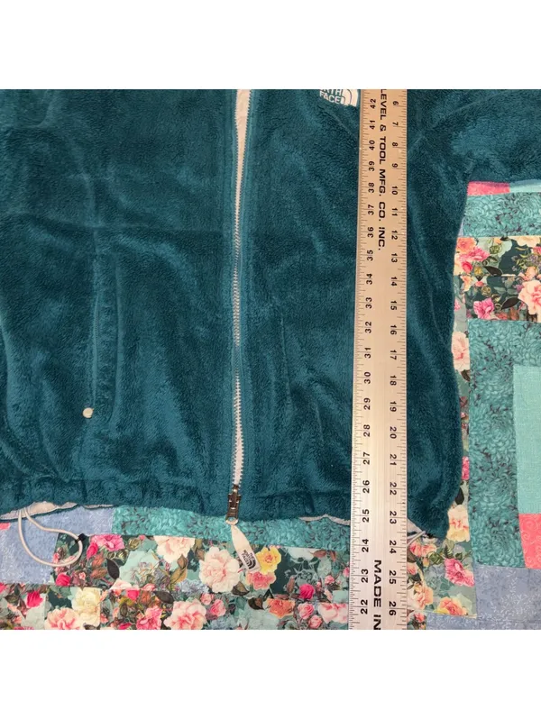 The North Face $120 Woman’s Medium teal fleece zip jacket Outdoor Or Casual - Image 8