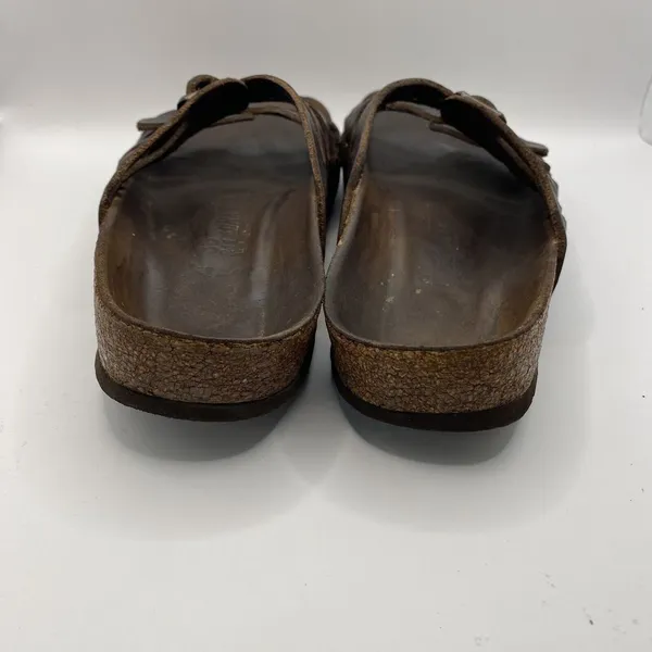 Birkenstocks Sz 38 US W7 Brown‎ Leather Mayari Arizona Granada slide Sandals Y2K - Image 6