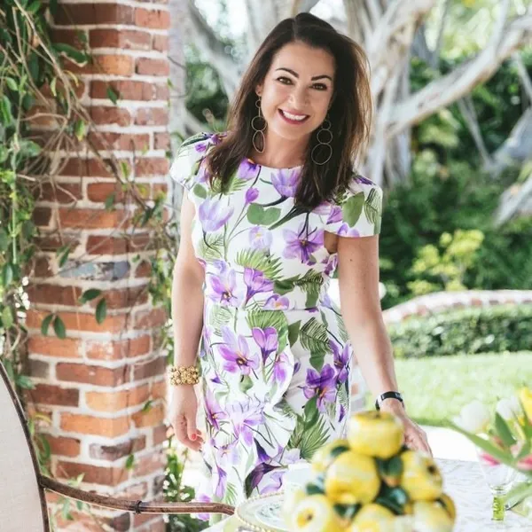 Alice‎ + Olivia Kirby Faux-Wrap Floral Flounce Dress - Image 3