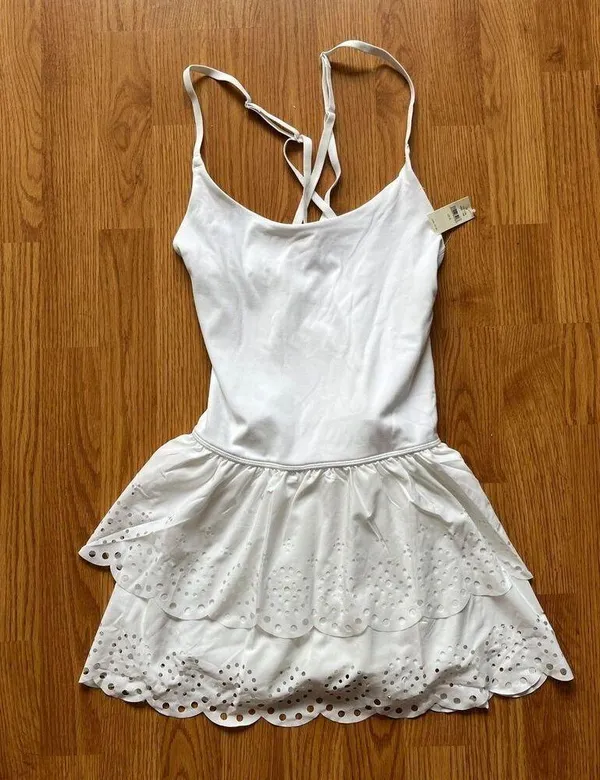 Aerie Offline Real Me Eyelet Lace Mini Skort Exercise Dress Size Small - Image 4