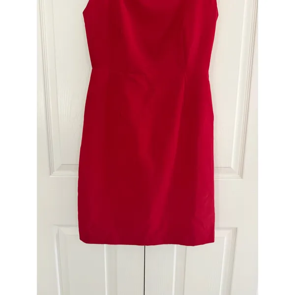 Cupcakes and Cashmere Angie Cherry Red Square Neck Sheath Dress Date Night Chic - Image 6