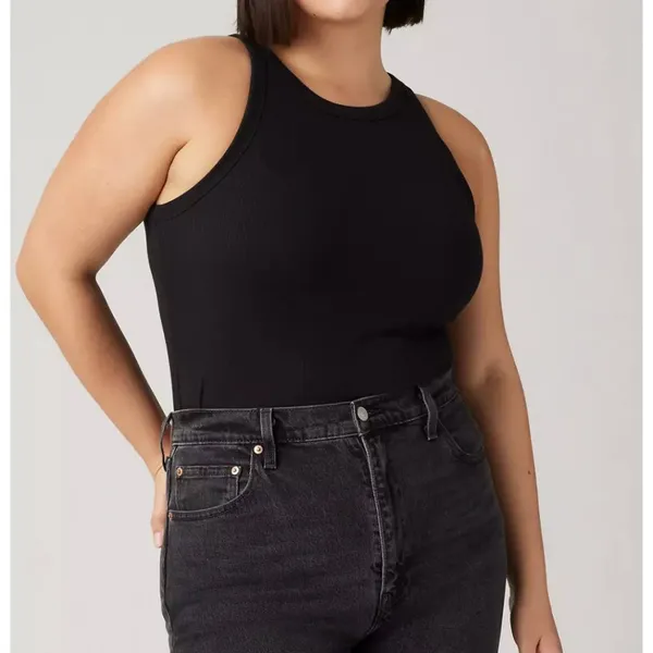 New Levi's 28x32 Premium Ribcage Bell Women's Jeans On The Town Black - Image 6