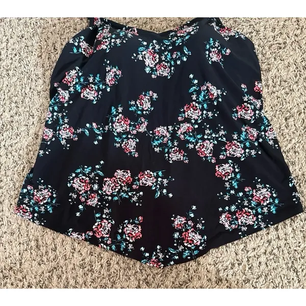 Women's Black Floral Tankini Size Large‎ - Image 3