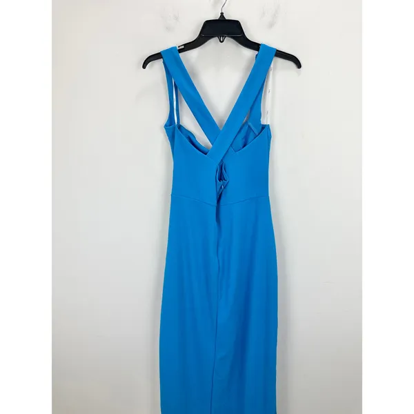 NEW Lulus Glamorous Dedication Blue Sleeveless Column Maxi Dress Formal XL - Image 12