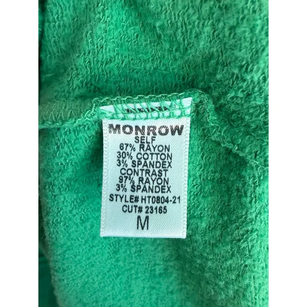 Monrow Women's Sweatshirt size medium Green - Image 3