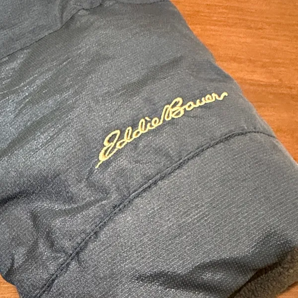 Eddie Bauer Navy Puffer Jacket with Fur - Image 3