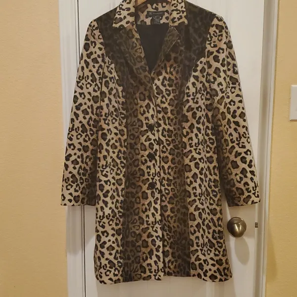 INC International Concepts Animsl Print coat Size M - Image 2