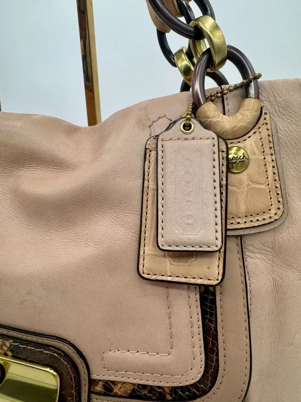 Coach Kristin Spectator Leather East West Zip Tote Bag - Image 4