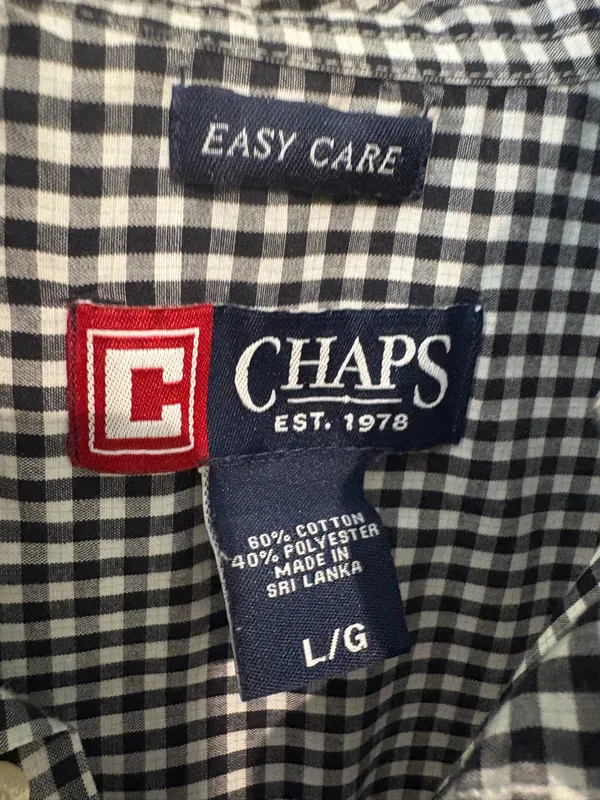 Chaps Easy Care Short Sleeve Button-Down Shirt – Size L/G - Image 7