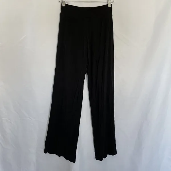 Victoria's‎ Secret Black Wide-Leg Pants With Elastic Waistband & V Logo size XS - Image 6