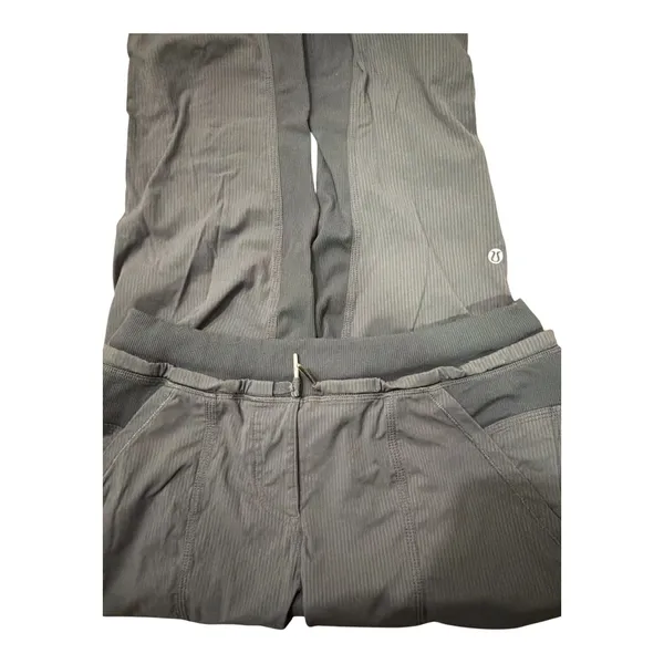 Lululemon Studio Dance Crop / Street to Studio Pant Size 6 • Gray Pinstripe - Image 5