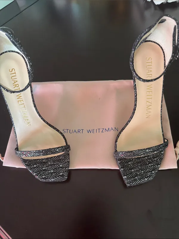 Stuart Weitzman gunmetal shoes, size 5 no box - Image 2