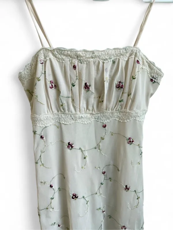 Faithfull The Brand Embroidered Mesh Cami Dress - Image 3