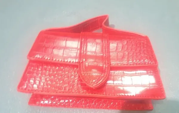 Adam Forever Red Crocodile Embossed Patent Leather Handbag Satchel Crossbody - Image 4