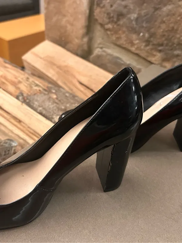 Nine West Classic Black Patent High Heel Pumps 7.5 M - Image 7