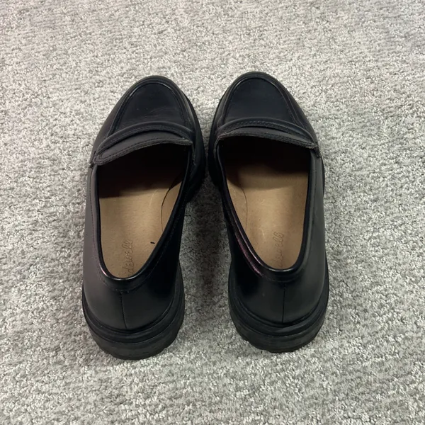 Madewell The Bradley Lugsole Black Leather Loafer Black 9.5 Chunky Preppy Y2K - Image 5