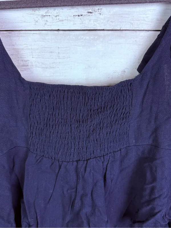 PacSun Navy Ruffle Tie-Front Camisole - Image 5
