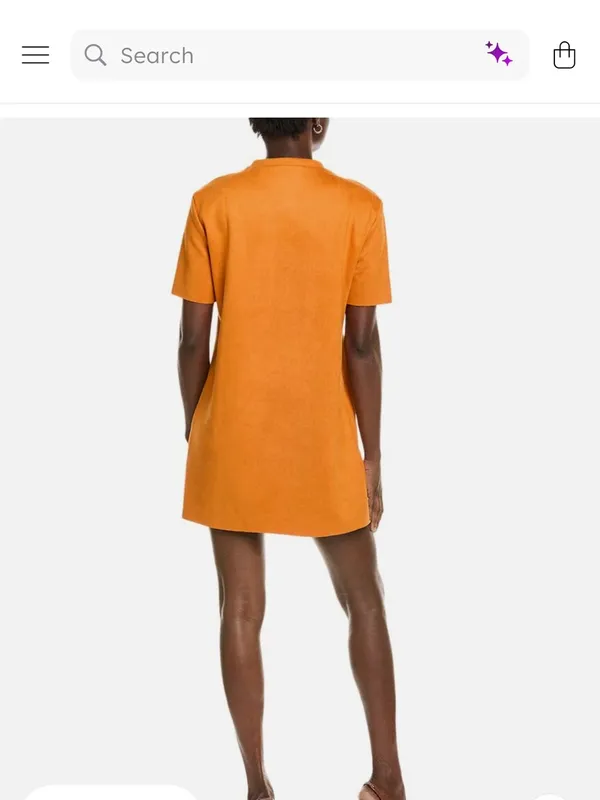 Zara Mini Shift Dress in Burnt Orange - Image 2