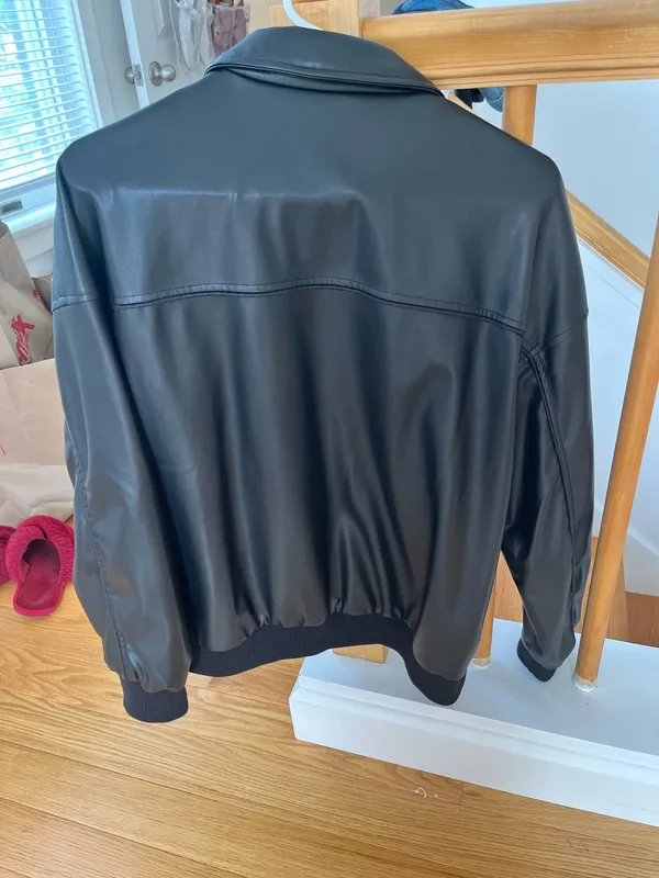 Amazon Faux Leather bomber jacket - Image 3