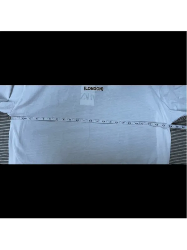zara women white cotton tunic t-shirt London Sz L - Image 8