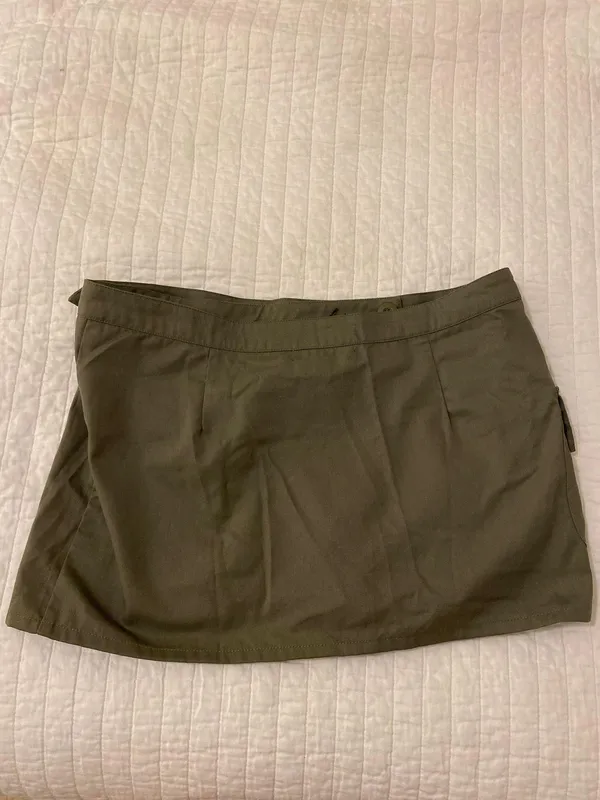 Princess Polly Olive Mini Skirt - Image 3