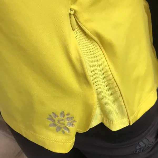 Vintage Cannondale Cycling Shirt with Pockets Yellow Women's Size L Large - Image 6