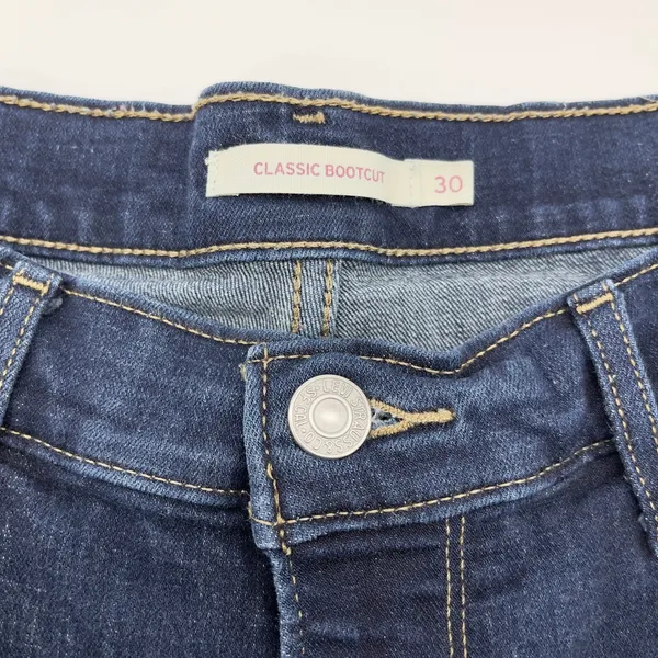Levis Classic Bootcut Jeans Womens 30 Dark Wash‎ Stretch Minimalist Americana - Image 6