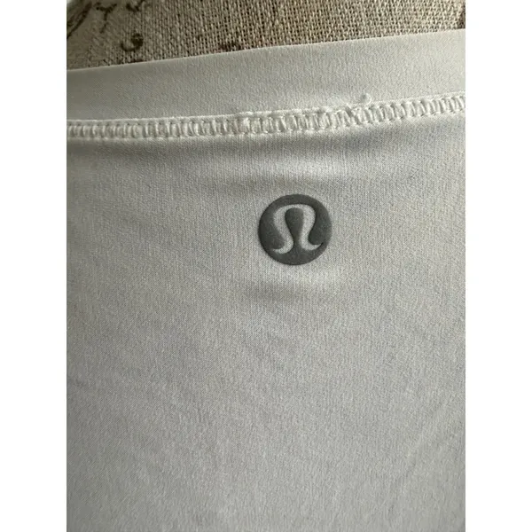 Lululemon Womens Long‎ Sleeve Mesh Hem Activewear Top Off-White Cream Size 8/10 - Image 5