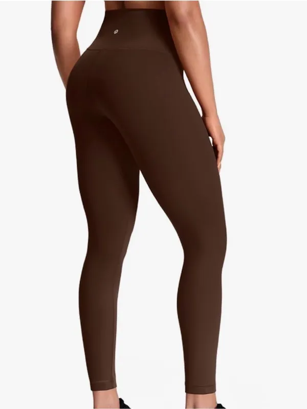 High-Rise Brown Sculpting Leggings - Image 2