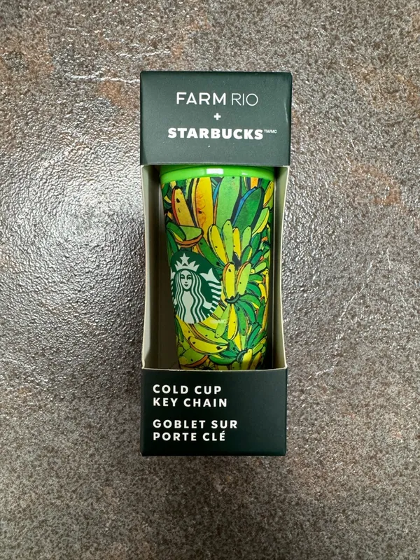 FARM Rio + Starbucks Collection Cold Cup Mini Keychain Tropical Brazilian NEW - Image 7