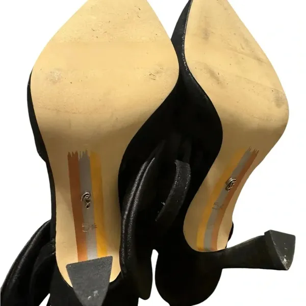 🎀🖤 Sam Edelman Halie Bow Satin Heel Black 5.5 – Very Good‎ 🖤🎀 - Image 7