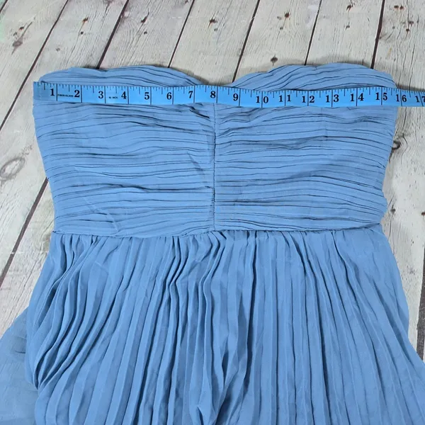 Lulus Seriously Sensational Light Blue Strapless Tiered Maxi Dress M NEW - Image 10