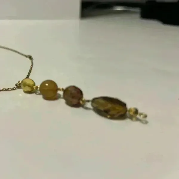 WHITE HOUSE BLACK MARKET brown beaded drop‎ necklace - Image 5