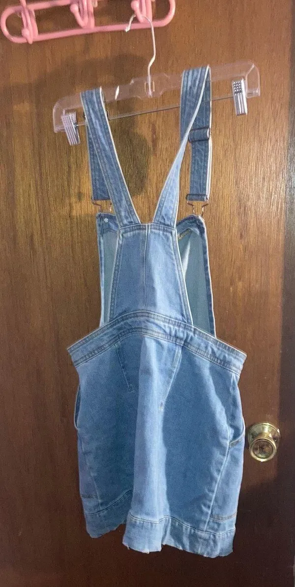 Wild Fable Denim Fitted Overall Dress - Image 4