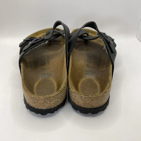 Birkenstock Mayari‎ Birko Flor Black Leather Sandals Womens Sz EU 36 US W5 - Image 6