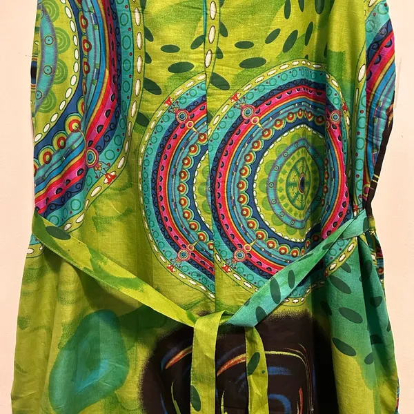 NWT XL Junglee Billee Sleeveless Boho Dress Tie Back & Pockets - Image 5