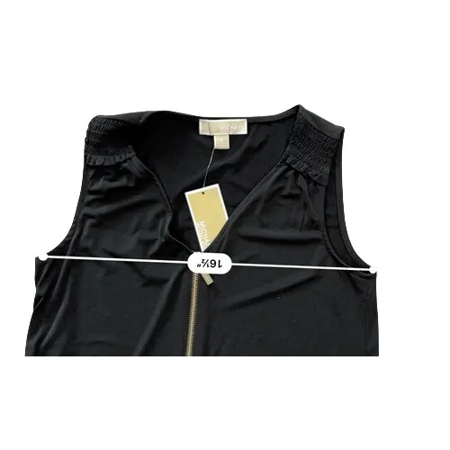 Michael Kors Basics Stretch Jersey LBD Black Sleeveless Dress‎ SMALL Classic - Image 6
