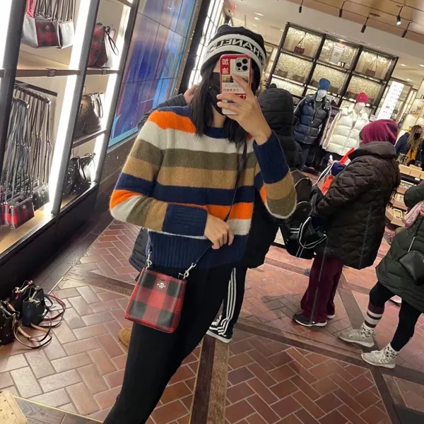 coach Mini Town Bucket Bag With Buffalo Plaid Print c7267 - Image 6