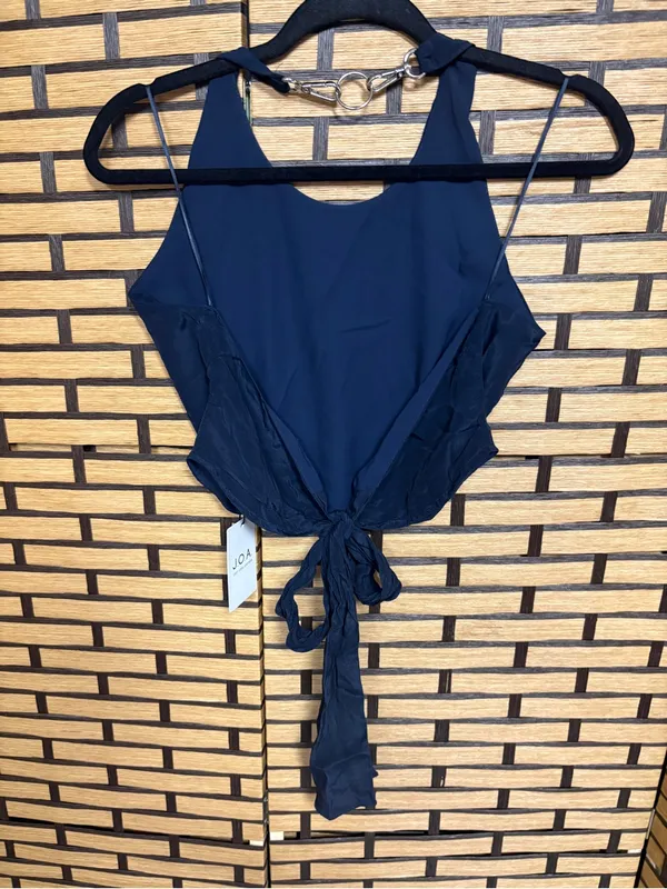 J.O.A. Navy halter crop tank top size medium - Image 2