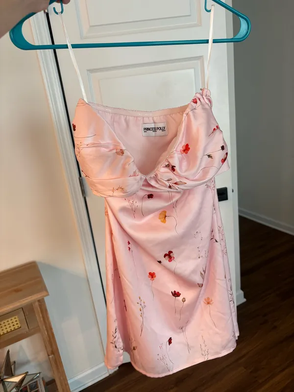 Pink Floral Princess Polly Mini Dress - Image 2