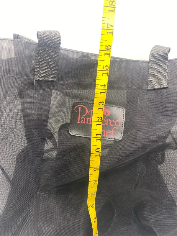 The Pampered Chef Consultant Foldable Reusable Bag Mesh Dividers Large Black - Image 5