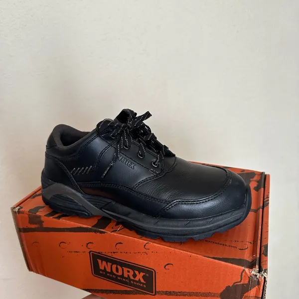 Worx by‎ Red Wing Shoes 5118 Womens Black Leather Safety Toe Work Shoes 9.5 M - Image 3