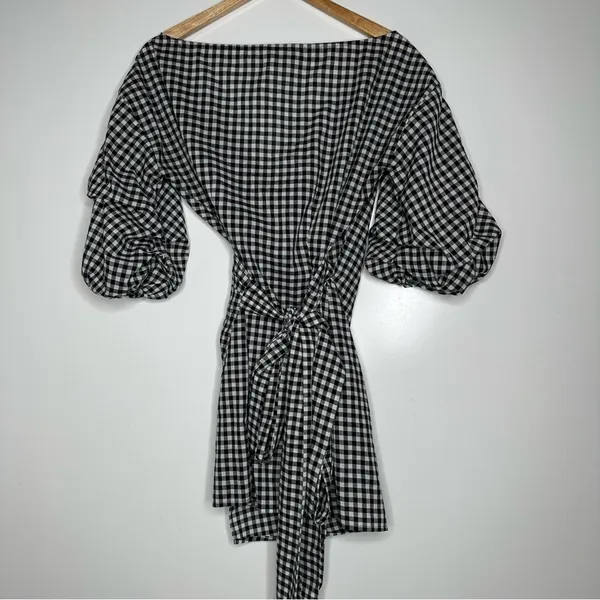 Lovers + Friends Gabriel Ruched Sleeve Wrap Mini Dress Size XS - Image 6